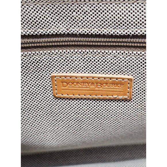 Dooney and Bourke Mocha Signature Monogram Logo Purse Satchel Medium 1701 - Picture 14 of 16